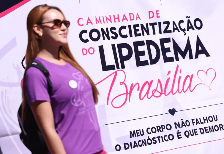 Brasília - 02/08/2026 - Caminhadas buscam conscientizar população sobre lipedema. Foto: Marcelo Camargo/ Agência Brasil