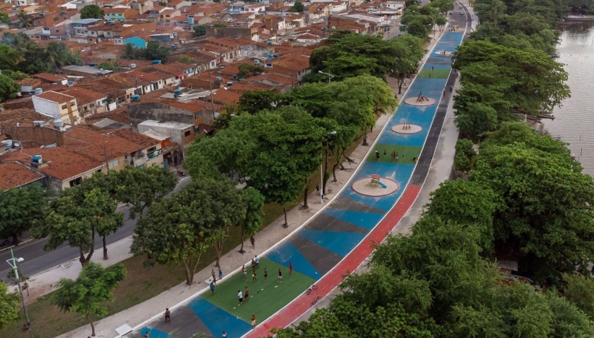 Parque Linear é espaço para brincadeiras, convívio e prática esportiva. Foto: Edvan Ferreira/Ascom Seminfra