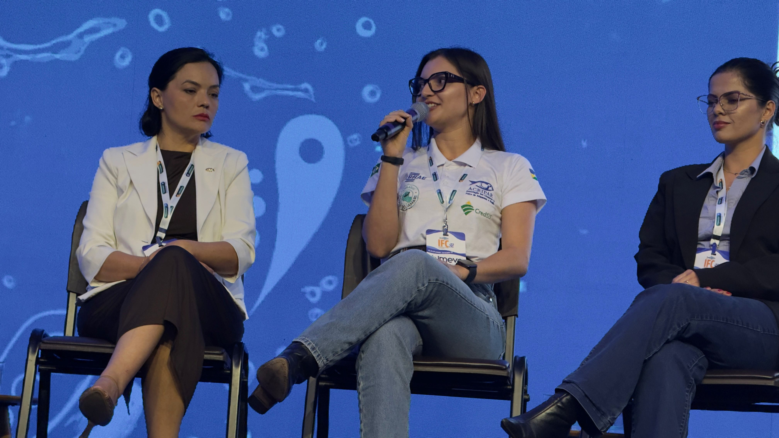 A piscicultora Rafaela Rigotti Vilella representou Rondônia no 9º Encontro Mulheres das Águas, compartilhando experiências sobre liderança feminina e empreendedorismo na aquicultura.