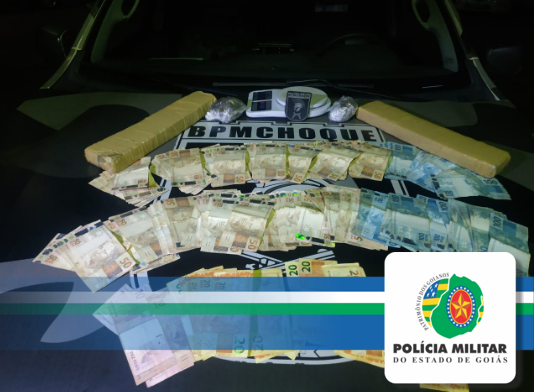 Traficante oferece 20 mil reais para ser liberado por policiais militares.