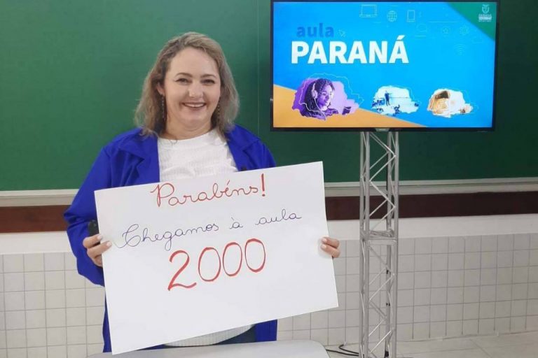 Aula Paraná atinge   marca de duas   mil aulas gravadas