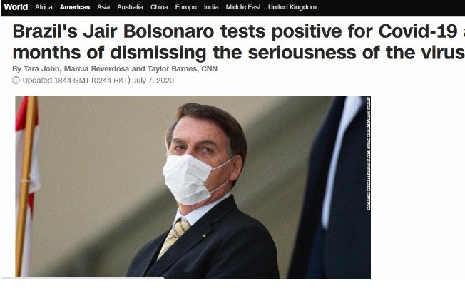 Mídia internacional critica abordagem de Bolsonaro contra a Covid-19