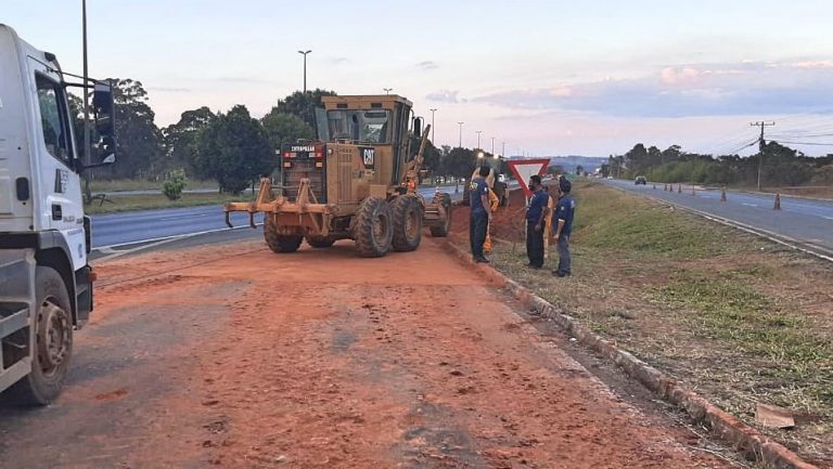 Acesso na BR-020 é alargado e ganha faixa de aceleração