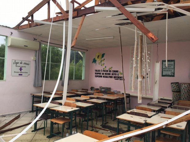 Ciclone em SC: Estado dá início à recuperação de 412 escolas atingidas pelo fenômeno