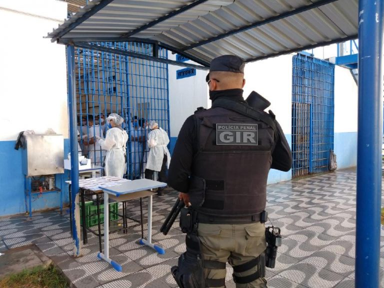 Equipe de saúde realiza testes rápidos nos reeducandos da Penitenciária Central do Estado