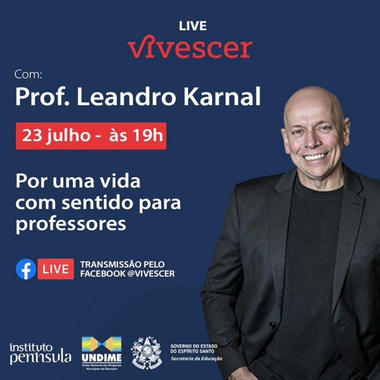 Leandro Karnal é o convidado da Live formadora da Vivescer nesta quinta-feira (23)