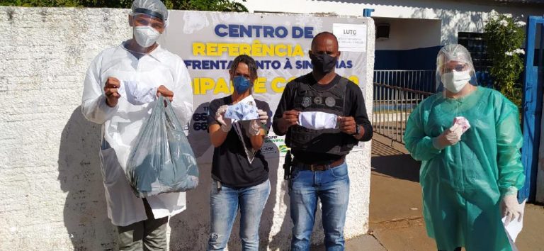 Recuperandos da Cadeia Pública de Jaciara já produziram 6 mil máscaras de tecido para doação