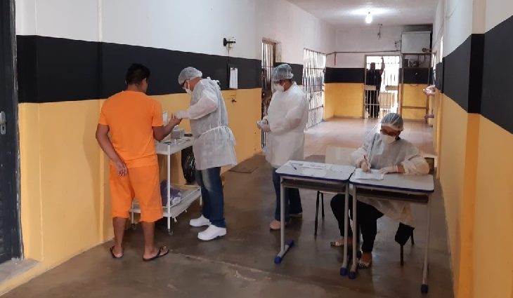 Internos e servidores do presídio de Aquidauana recebem testagem para o Coronavírus