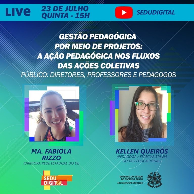 Live sobre gestão pedagógica reúne profissionais da Rede Estadual