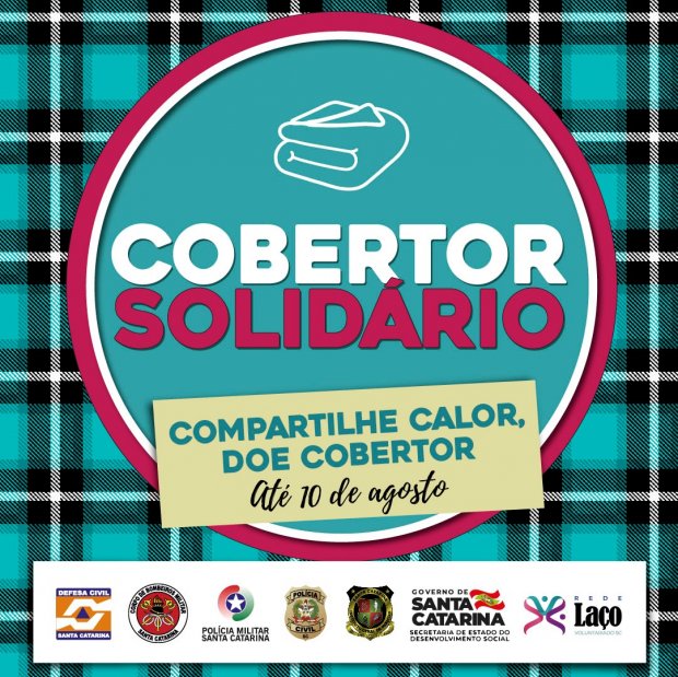 Campanha Cobertor Solidário vai distribuir doações aos municípios catarinenses