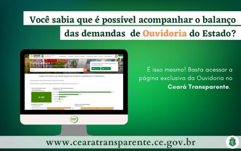 Serviço de Ouvidoria ganha painel demonstrativo na plataforma Ceará Transparente