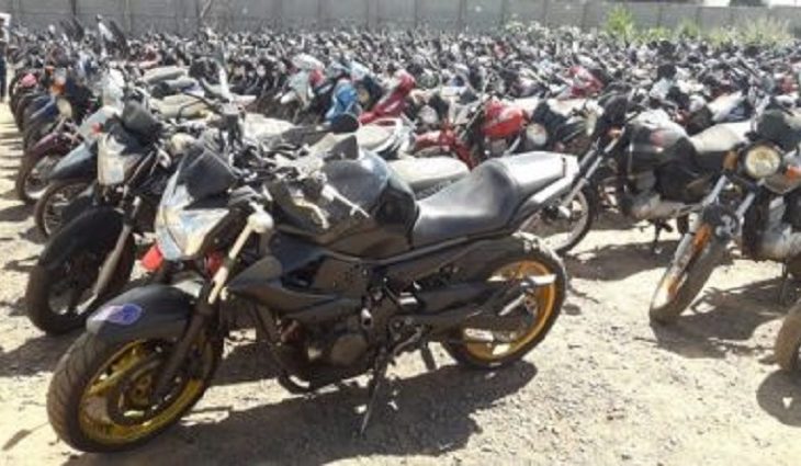 Leilão de sucata aproveitável com mais de 200 motocicletas vai até dia 5 de Agosto