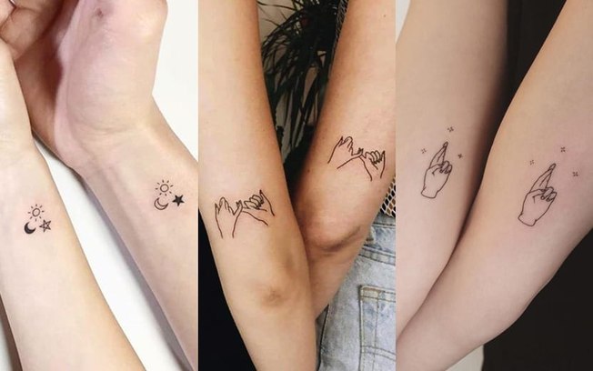 21 ideias de tatuagens delicadas para fazer com a sua melhor amiga