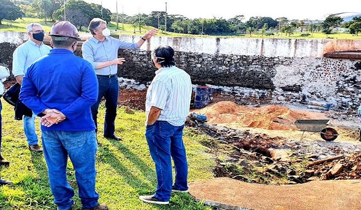 Obras do Governo no gabião e deck do lago Parque das Nações Indígenas avançam e devem terminar em 30 dias