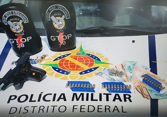 PMDF prende arma com pistola calibre 380 em Ceilândia