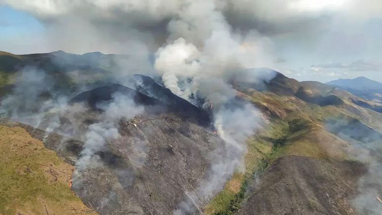 Incêndio criminoso ameaça 15 mil metros quadrados de reserva no Rio