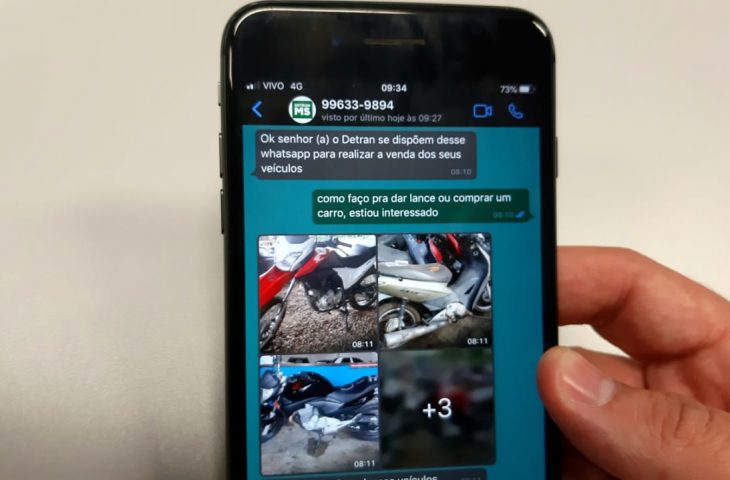 Detran-MS alerta sobre golpe de venda de veículos de leilão pelo Whatspp
