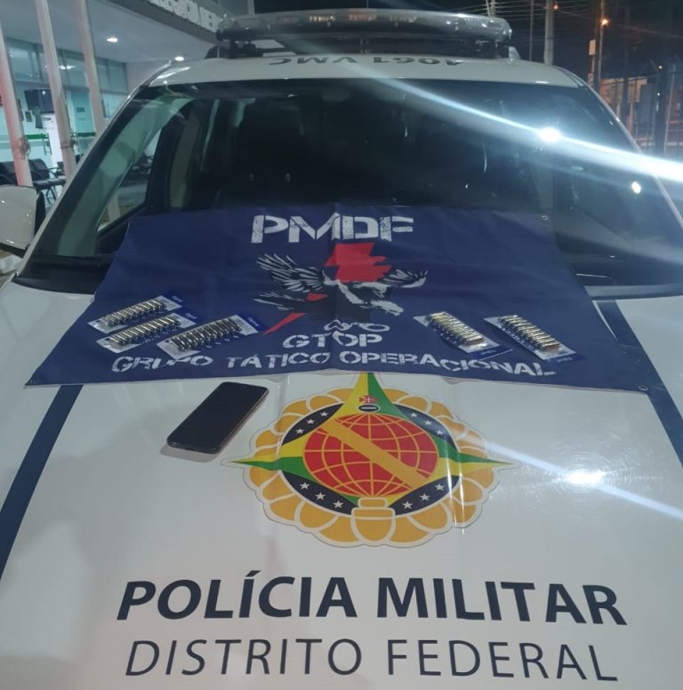 PMDF detém suspeitos por portar cartelas de munições cal. 38