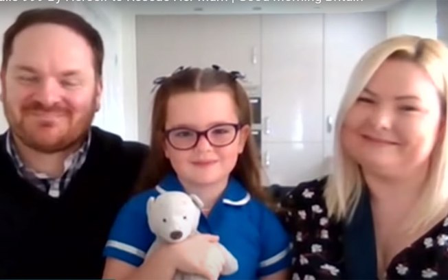 Menina de seis anos salva mãe de acidente doméstico: “Ela foi incrível”