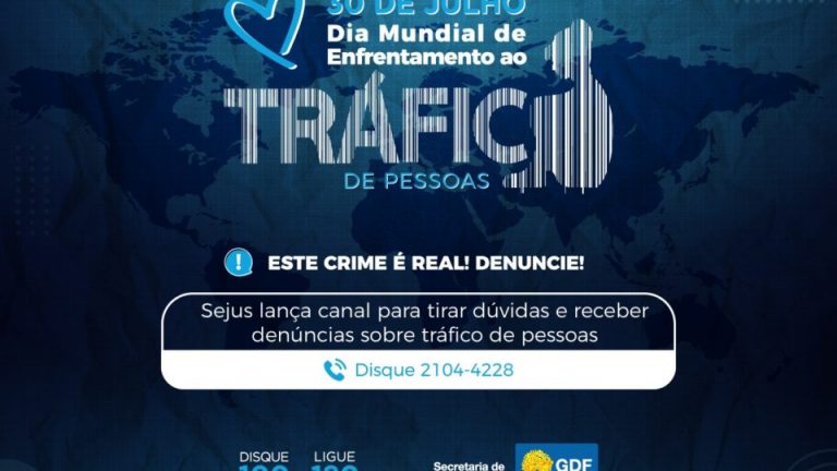 Sejus: canal para dúvidas e receber denúncias sobre tráfico de pessoas