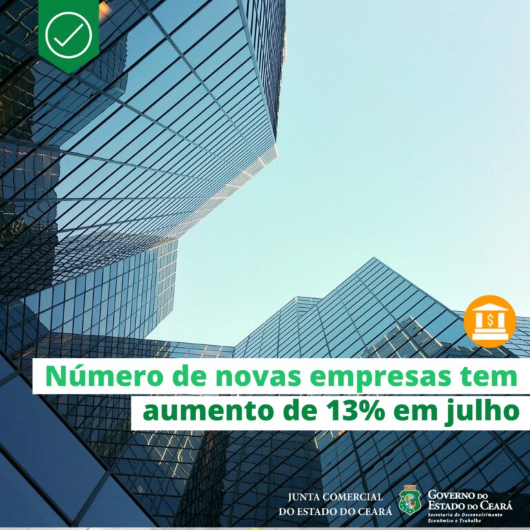 Número de novas empresas tem aumento de 13% em julho