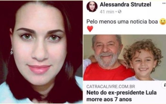 “Blogueira” que comemorou morte do neto de Lula é perfil fake gerido por homem