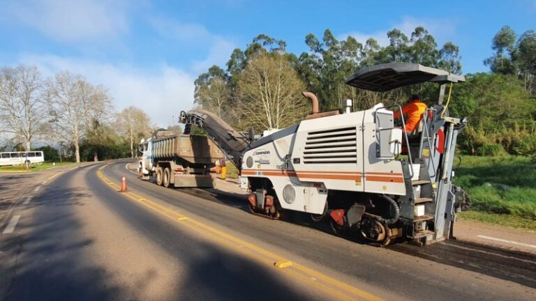 Rótula de acesso a Muçum na ERS-129 tem pavimento recuperado