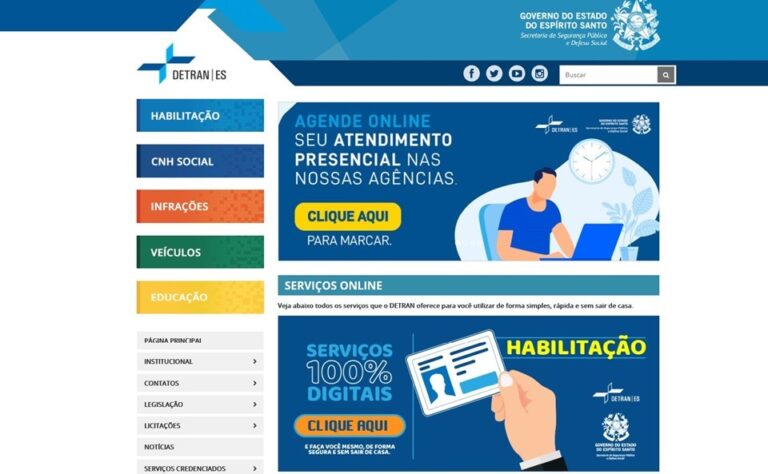 Detran|ES orienta sobre agendamento de atendimento presencial e serviços on-line