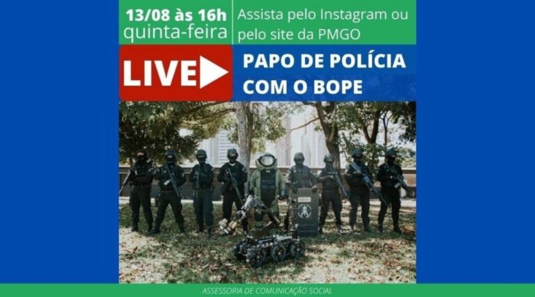 Assista a live, PAPO DE POLÍCIA, com o BOPE