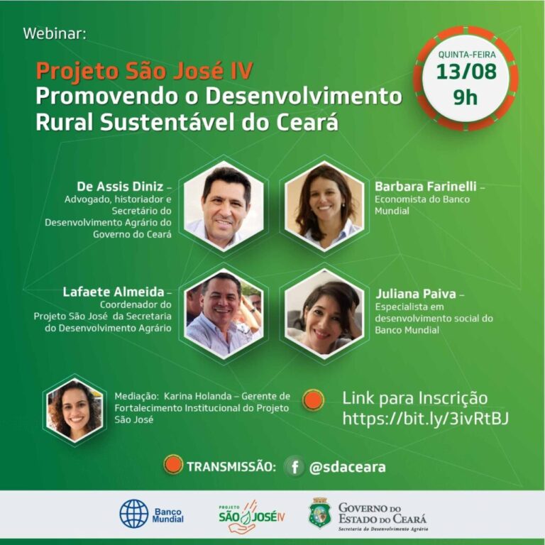 Nova etapa do Projeto São José é o assunto do webinar de quinta-feira (13)