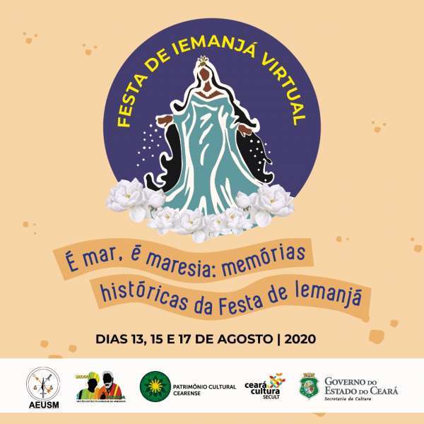Festa de Iemanjá Virtual acontece nos dias 13, 15 e 17 de agosto no Youtube da Secult Ceará