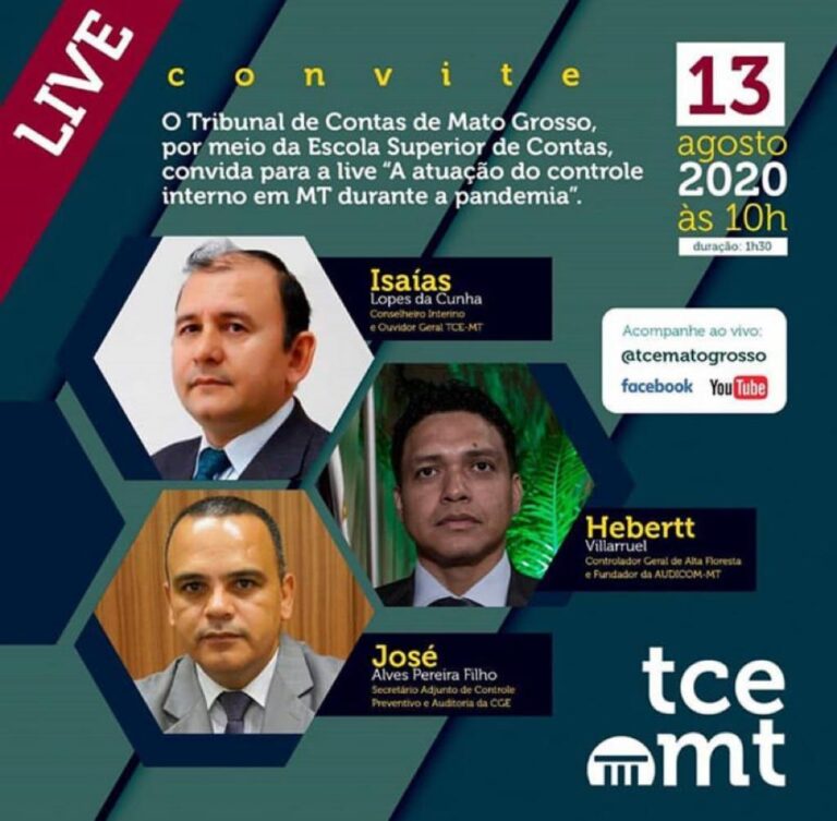 CGE participa de live do TCE sobre atuação do controle interno na pandemia