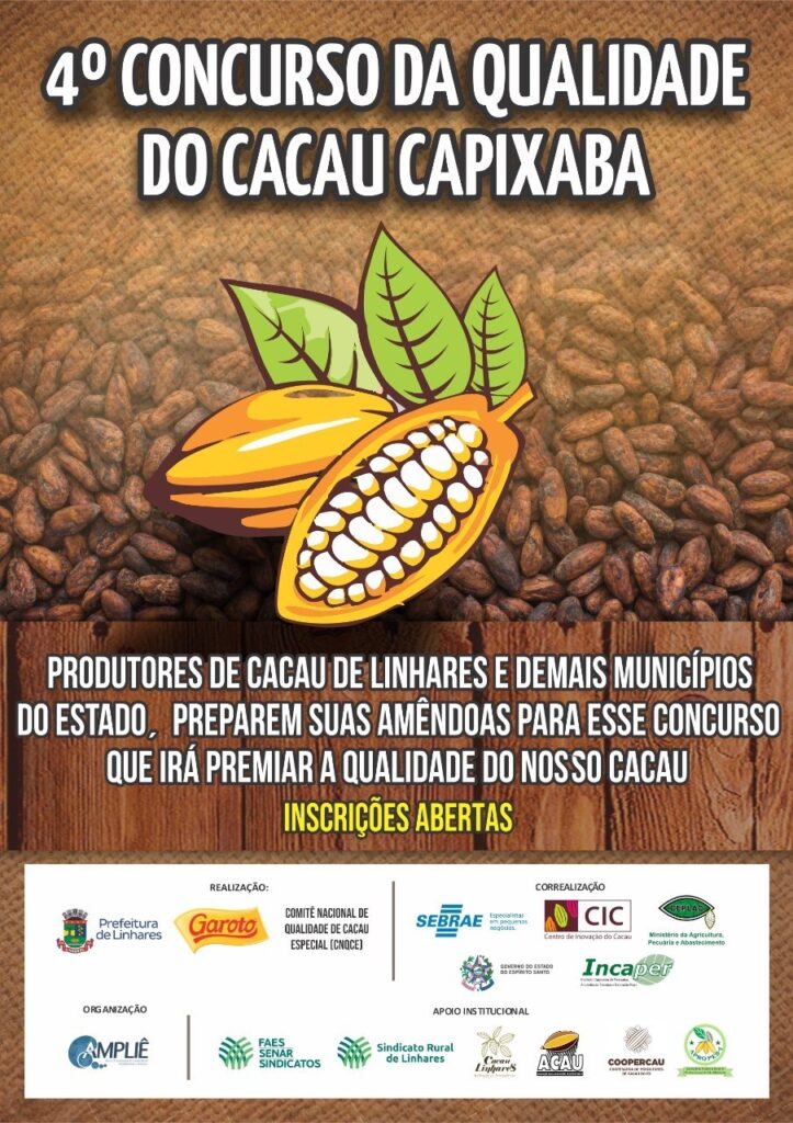 Últimos dias para inscrição no Concurso de Qualidade das Amêndoas do Cacau Capixaba