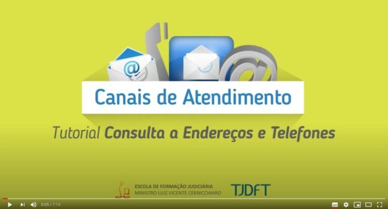 Vídeo auxilia consulta por endereços e telefones no site do TJDFT