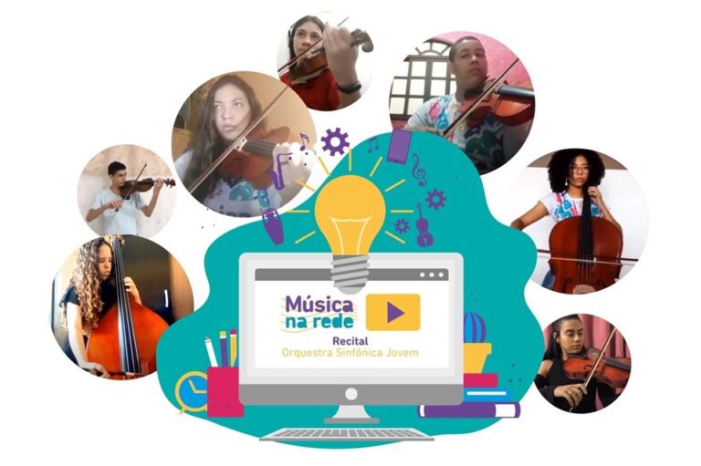 Ação 'Música na Rede' realiza recital on-line com alunos do projeto Orquestra Sinfônica Jovem