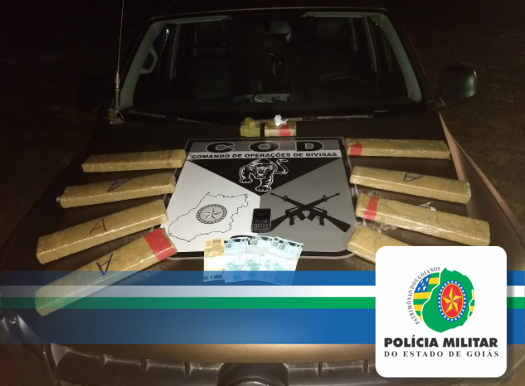 COD/CPR prende casal do tráfico transportando quase 10 kg de maconha