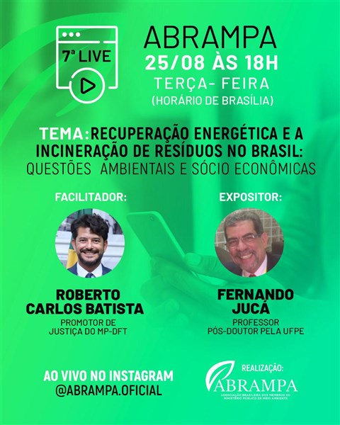 Promotor Roberto Carlos Batista participa de eventos virtuais sobre meio ambiente