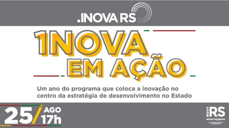 Inova RS apresenta resultados de um ano em transmissão ao vivo