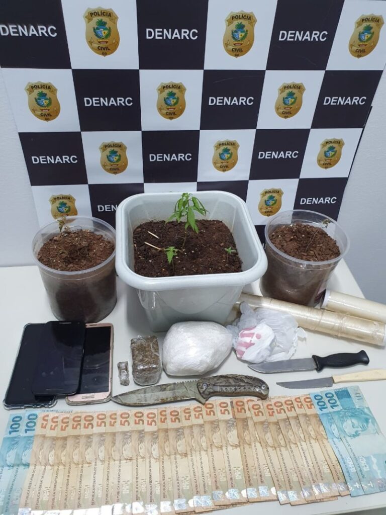 Denarc prende casal suspeito de tráfico em Aparecida