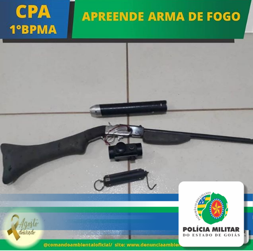 PM apreende arma de fogo no município de Santa Rita Do Novo Destino