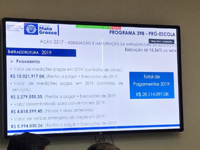 Seduc apresenta metas físicas de 2019 à Assembleia Legislativa