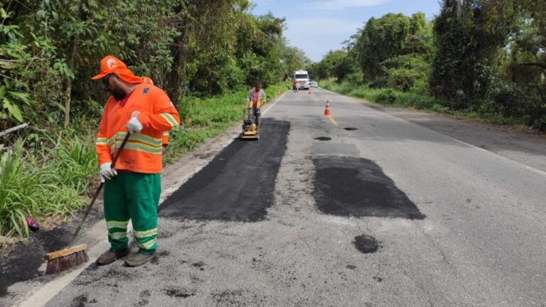 DER-RJ realiza manutenção em ponte na RJ-106