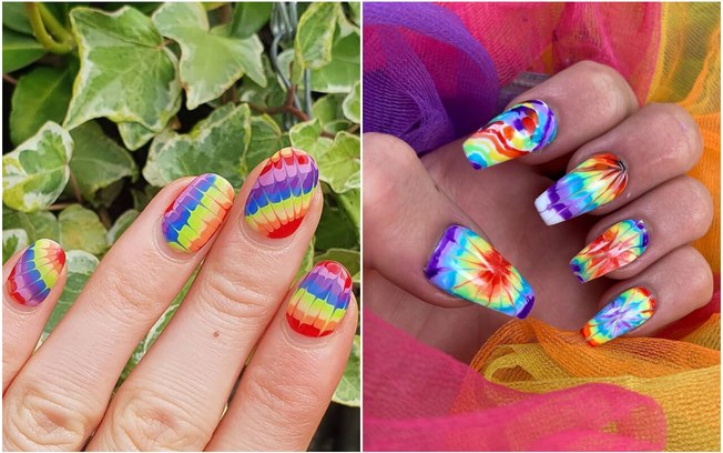Unha tie-dye, amendoada e mais: veja as tendências de nail art