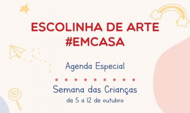 Escolinha de Arte organiza agenda virtual em comemoração à Semana das crianças