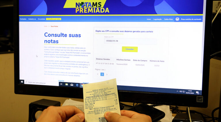 Dois ganhadores dividem o prêmio principal do Nota MS Premiada