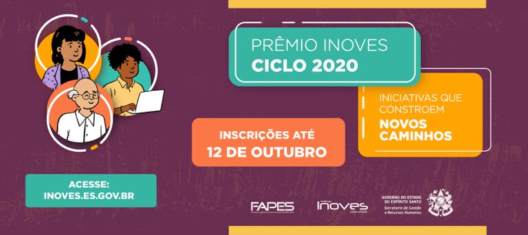 Estado concederá prêmio de R$ 30 mil a iniciativas vencedoras do Inoves Ciclo 2020