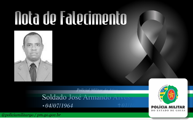 Nota de falecimento: Soldado José Armando Alves Junior