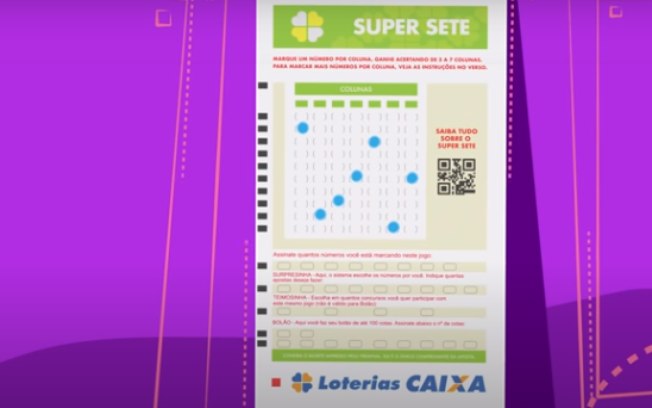 Loteria Super Sete sorteou R$ 1 milhão nesta sexta (2); veja os números