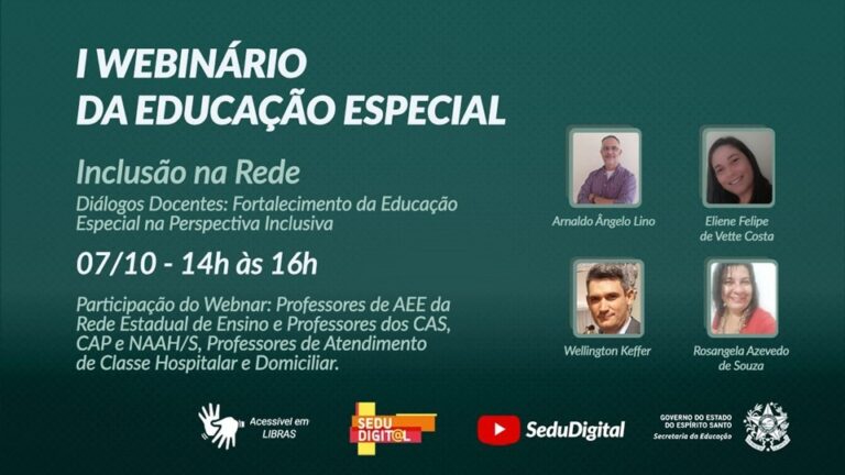 Secretaria da Educação promove o ‘I Webinário da Educação Especial’