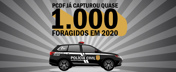 PCDF já capturou quase mil foragidos em 2020